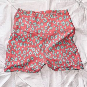 Leopard Print Muscle Nation Scrunch Shorts